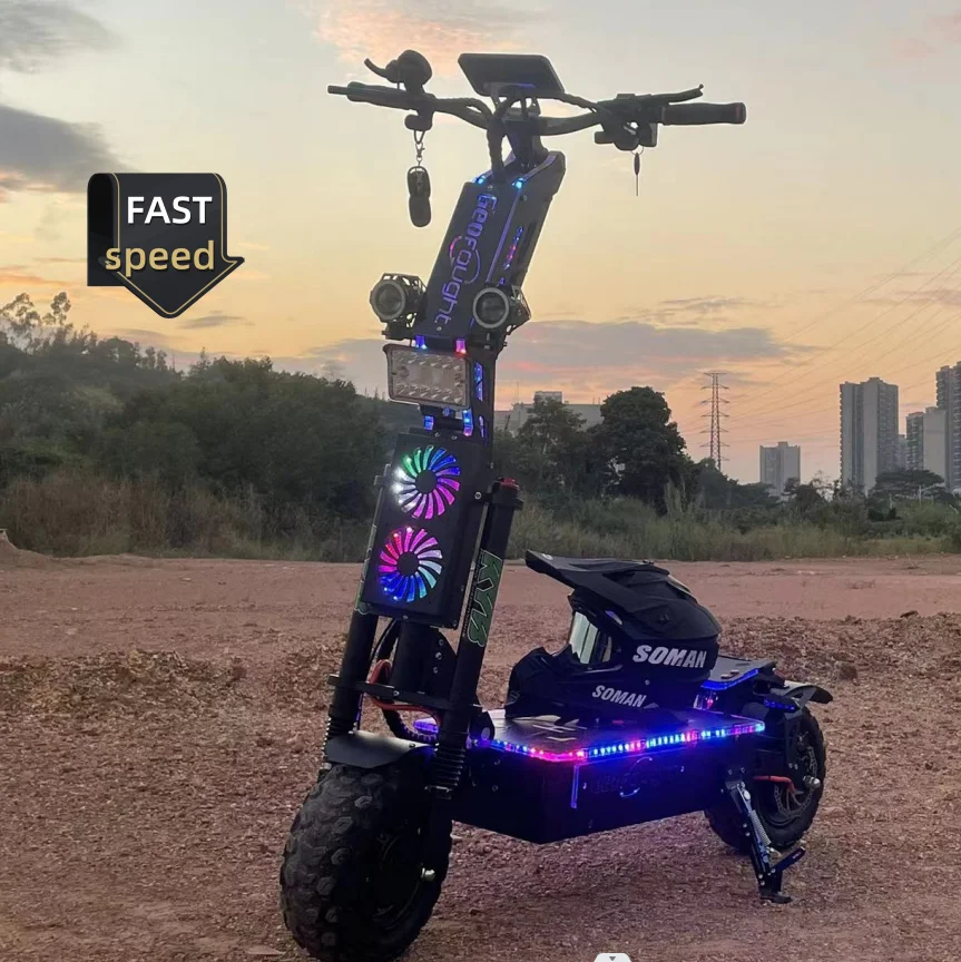 2024 High speed Long distance 60-300km 72v 8000w 10000w 15000w dual motor electric scooters off road for adults