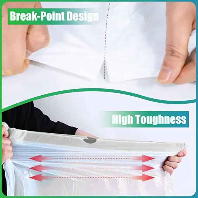 Multicolor heavy duty tear plastic custom fit drawstring garbage drawstring bags with drawstring handle roll for home