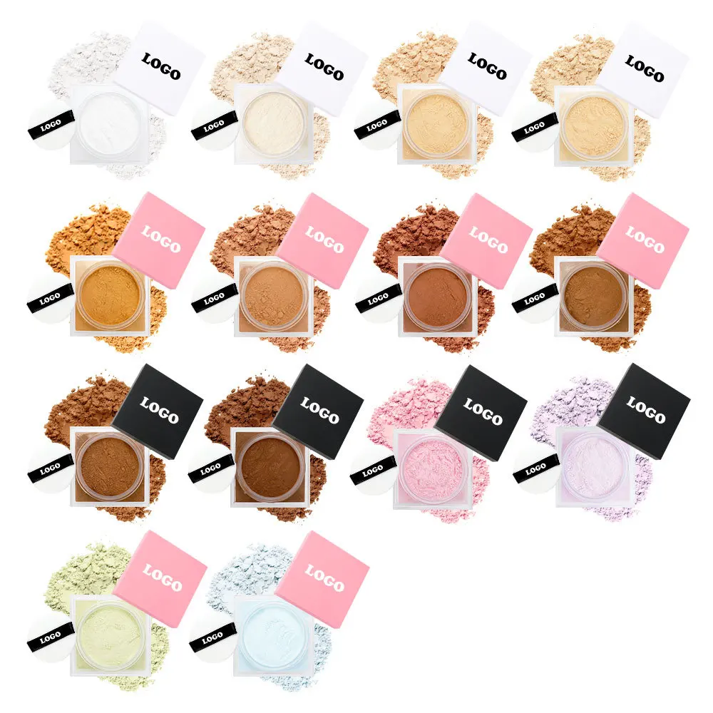 Wholesale low price bulk Mineral no talc powder large capacity oil control Professional makeup loose setting powder