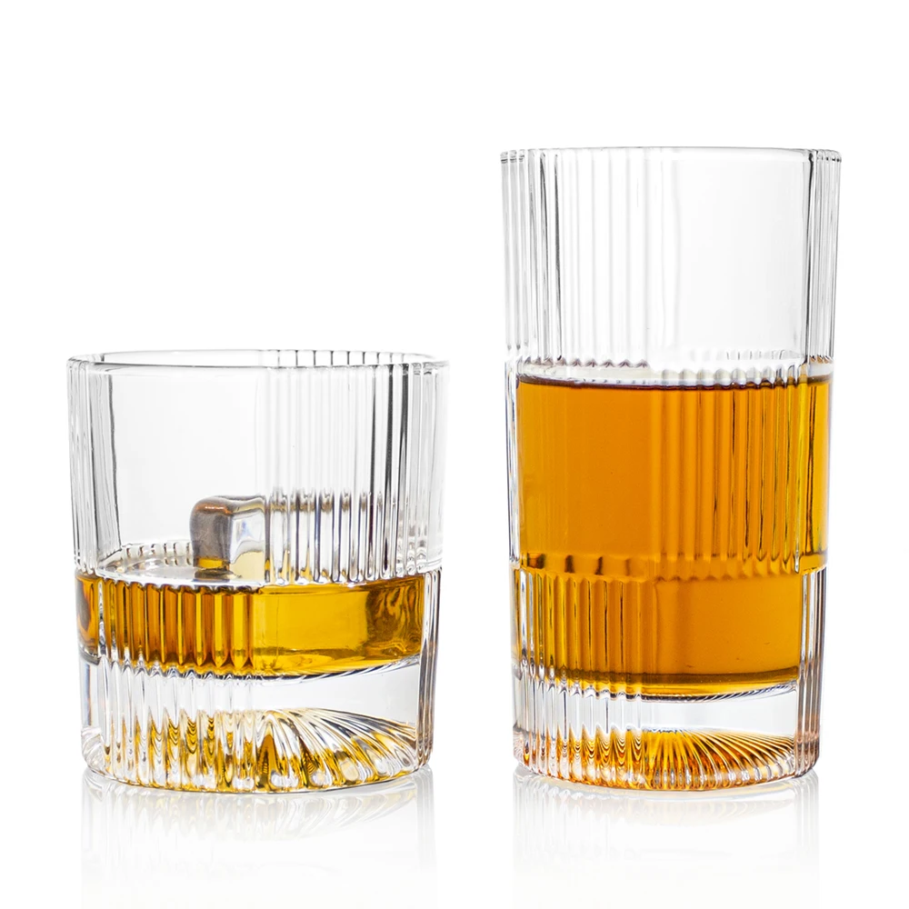 NOVARE Factory Wholesale Crystal Glass Cup Drinking Glassware Cocktail Highball Glass Tumbler and Rocks Glass Set