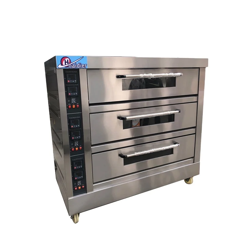 Competitive High Quality Stainless Steel 304  Commercial Gas /electricdeck Oven  3 Deck 6/9 Trays Bakery Oven Prices