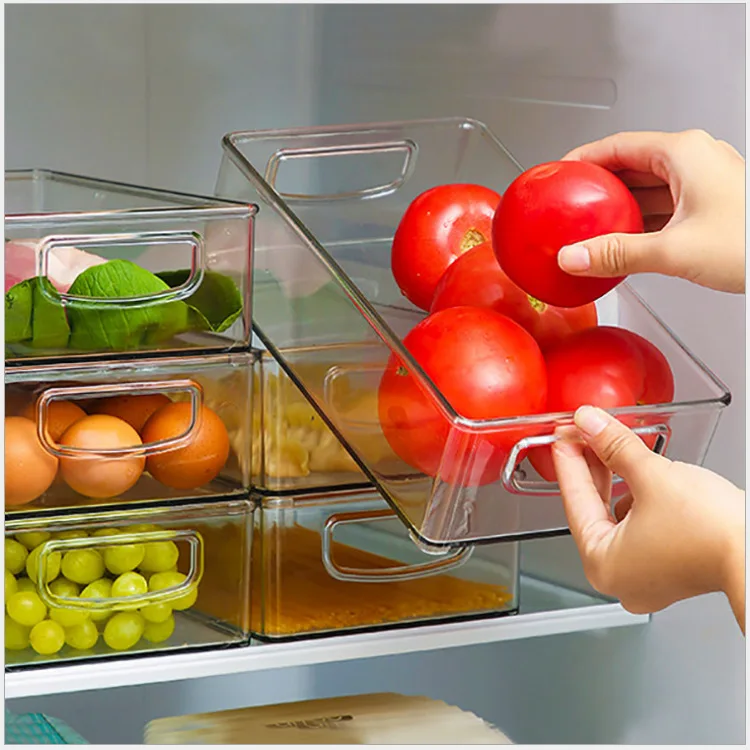 Wholesale Modern Japanese Drawer Type Stackable Refrigerator Vegetable Plastic Storage Box Food Container