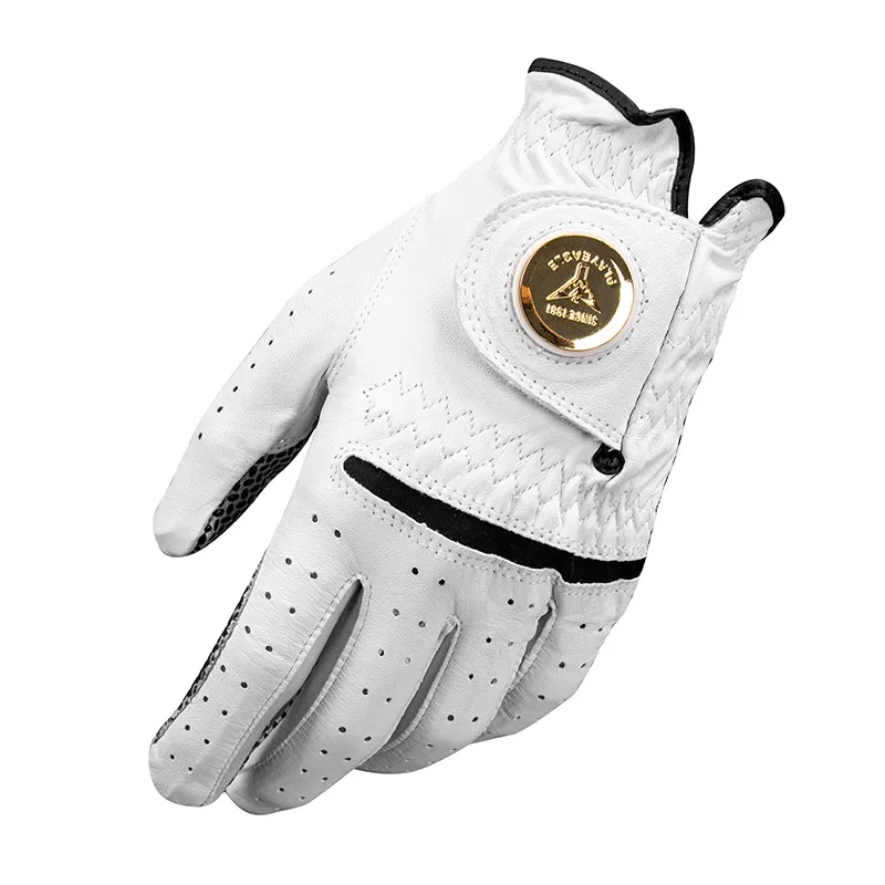 PLAY EAGLE Anti-Slip Breathable Soft Sheepskin Leather Golf Glove for Men