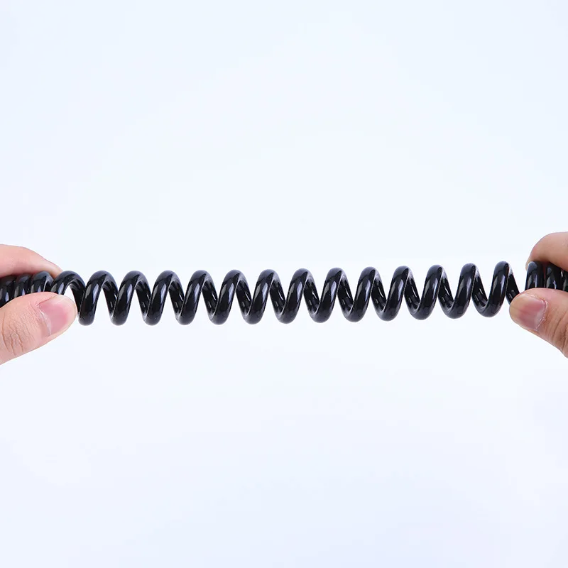 Spring Wire 5 Cores 18AWG Medical Devices Spiral Cable Low Voltage Cable two cores coiled power cord PUR jacket curly cable