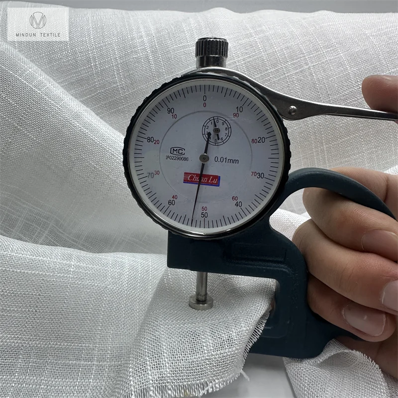 Mindun Factory Supply Cost-effective Linen Slub Style Transparent Tulle Sheer Voile Curtains For The Living Room