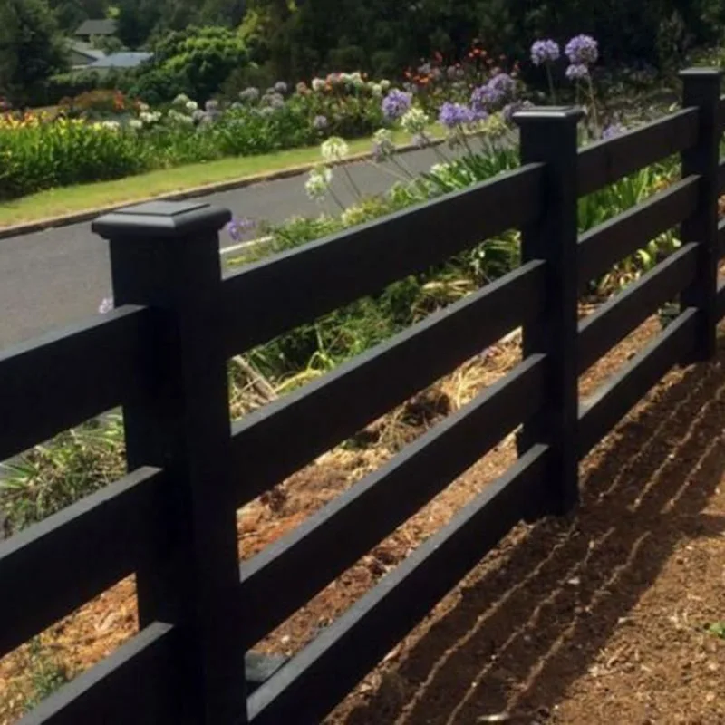 High quality cattle 4*6 vinyl pvc horse farm plastic fence 2 rail pvc fencing horse plastic fence