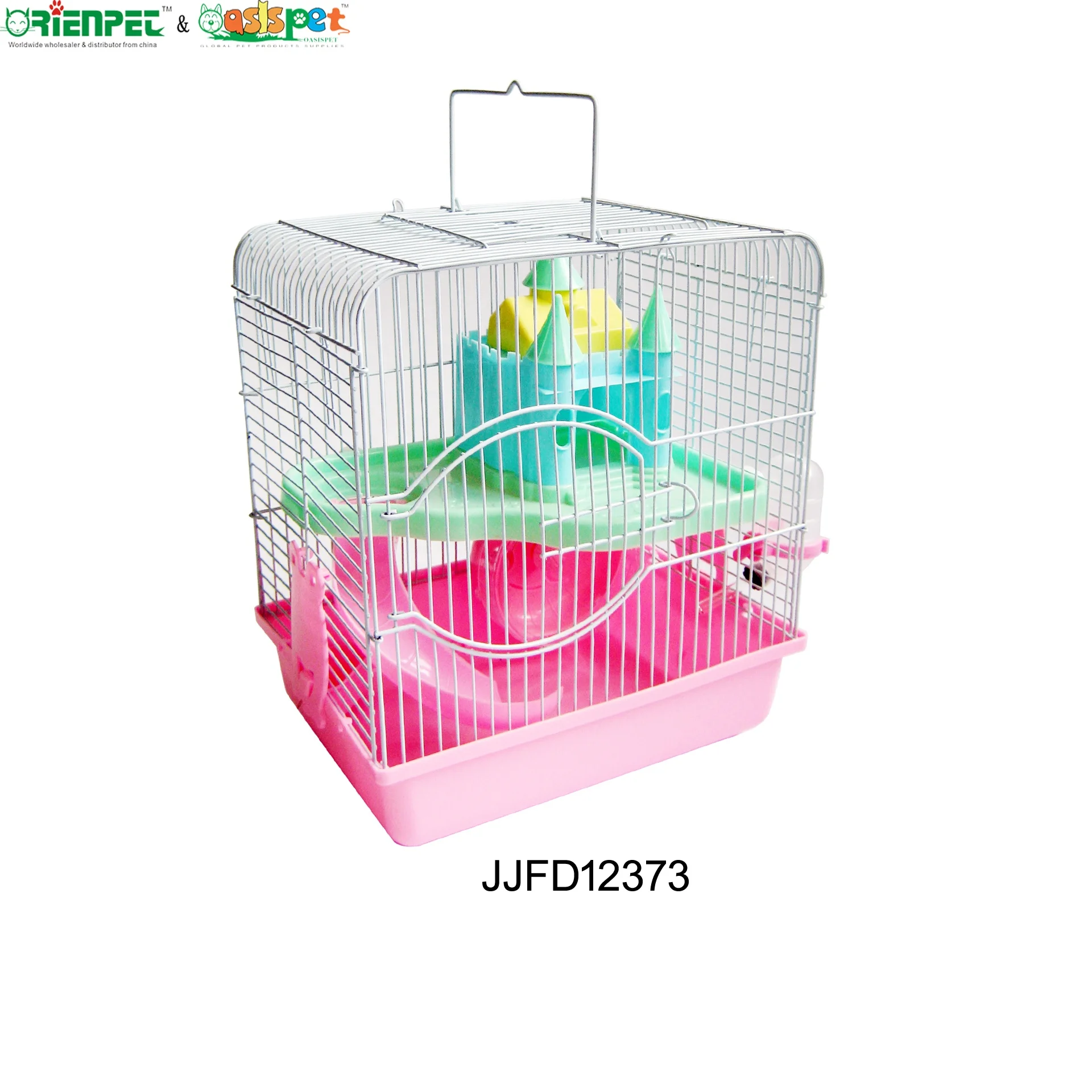 ORIENPET & OASISPET Pet Wire Hamster cage 2 layers Easy to carrie Demon Immortal Castle Ready stocks JJFD12373 Pet cage Products