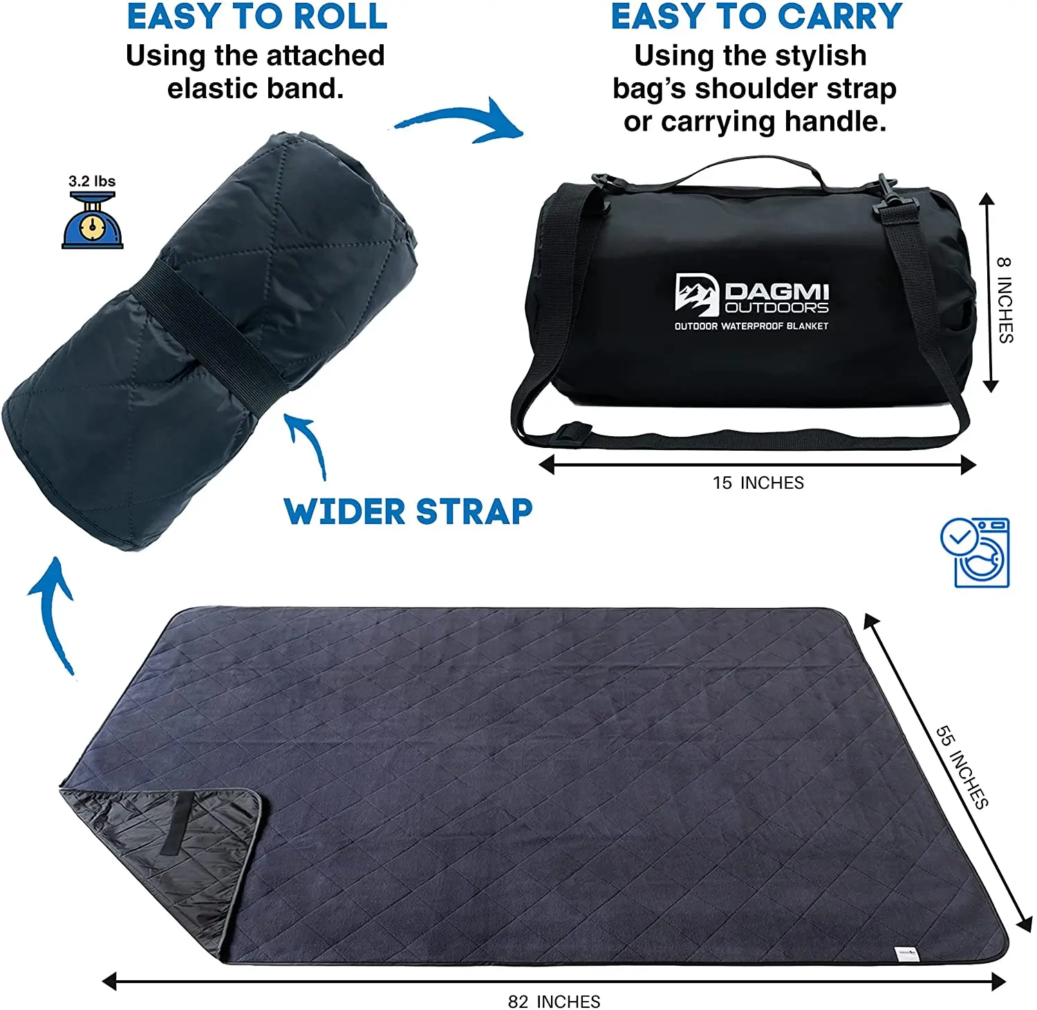 Amazon hot sale Outdoor Waterproof Blanket Large Fleece Stadium & Camping Blankets for Cold Weather