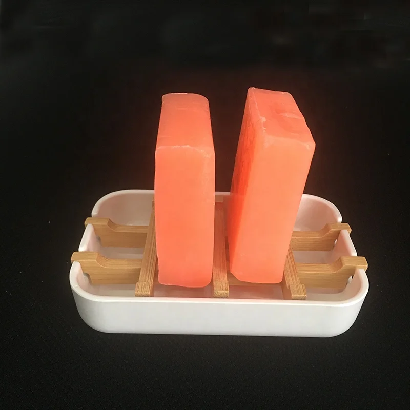 Chinese Factory Hot Sale Recycled Natural Bamboo Fiber Soap Dish Wood bar Cleansing Holder Drain Tray for Bathroom