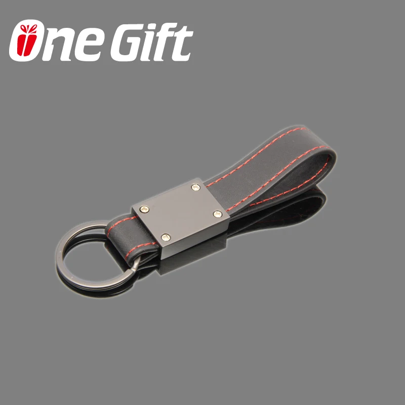 Custom leather keychain key chain gifts car metal logo keychain
