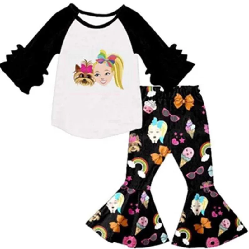 Hot selling children clothing set 100% cotton mommy and me matching outfits