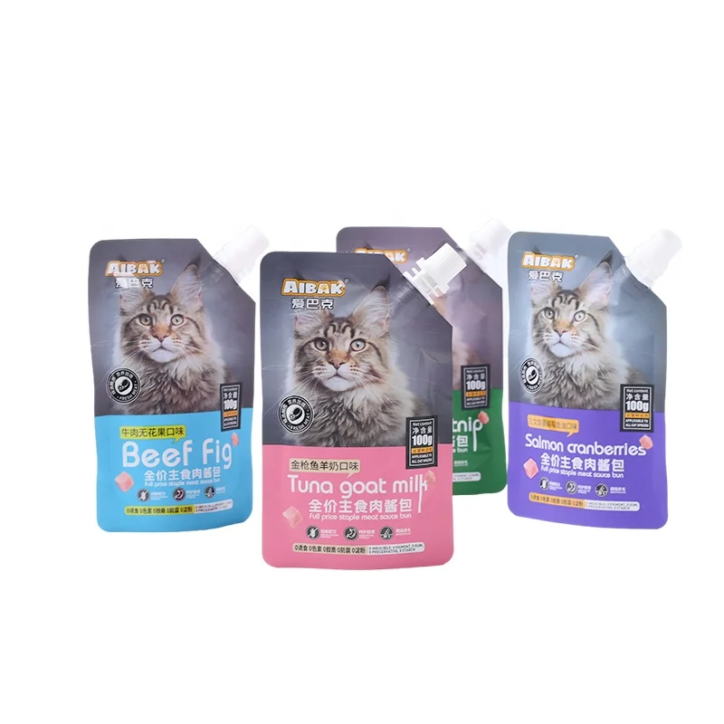 Aibak Staple Cat Food 100G Complete Wet Food With Fresh Meat High Nutrition OEM Factory Wholesale Pet Food
