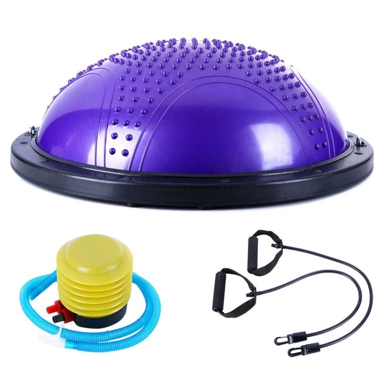 Eco-friendly Sport Pilates Fitness Gym Exercise 58cm PVC Fitness Balance Ball Yoga Half Ball Balance Trainer