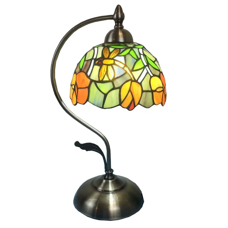 Tiffany Table Lamp Stained Glass Light Handmade Desk Bedside Table Night Lamp Antique Art Living Room Bedroom Study table lamp