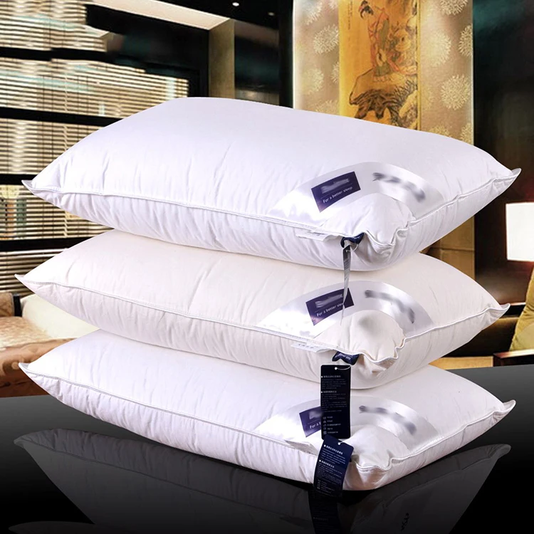 Star Hotel High quality Printing Stuffing Material White  Goose Down Luxury Hotel Bedding Pillow