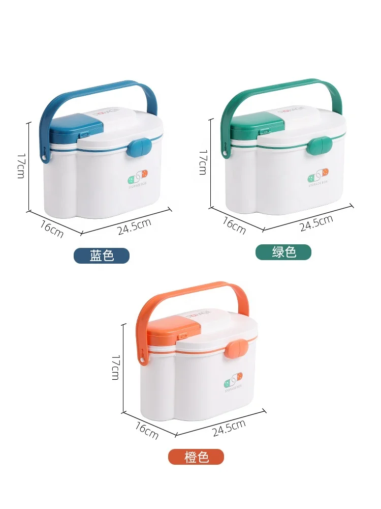 Household Travel Plastic First Aid Kit Medical container Medicine Chest With Box