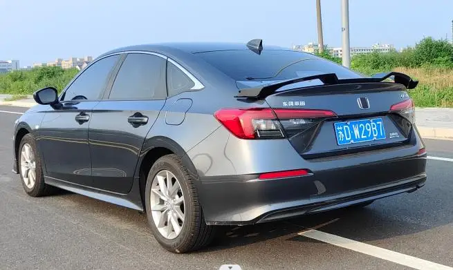 Hot Sale ABS Plastic  New Arrive TR Style Car Rear Spoiler Wing For 11th Gen Honda Civic Car Spoiler 2021 2022