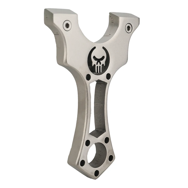 titanium Slingshot Wholesale stainless steel metal sling rubber band outside shooter slingshot China slingshot catapult