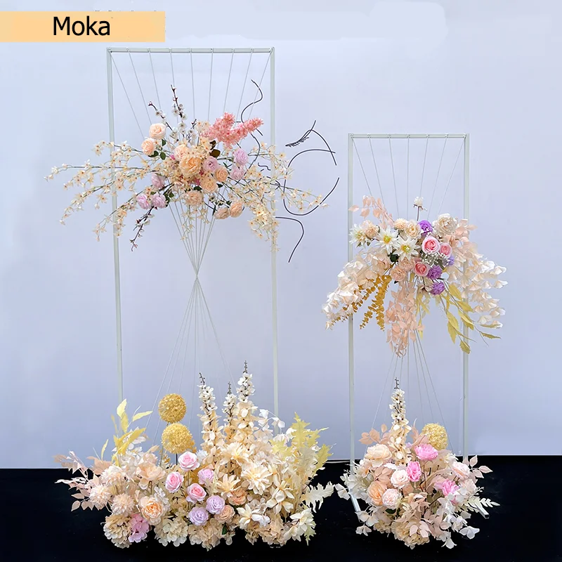 Wholesale Dark Light Champagne Flower Decoration Stand Flower Hotel Party Holiday Events Supplies