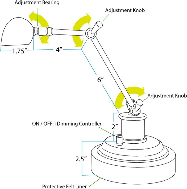 1083B  Piano LED Desk Lamp Dimmable Adjustable Direction Study Reading Light ead the industry china wholesale nickel desk lamp