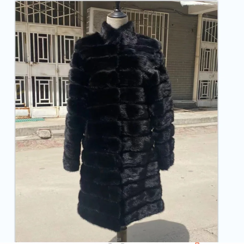 New Stand Collar Mink Hair Top Mink Hair And Leather Clothes Mink Fur Coat