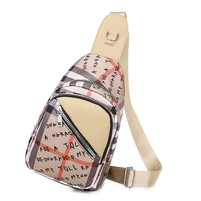 
Hot Sale Multicolor Printed Sling Nylon Leather Custom Anti Theft Crossbody Bag 