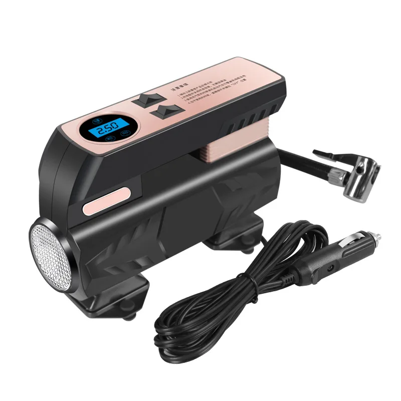 Fast Inflation 12V DC Digital Pump with LED Light for Car/Motorcycle/Air Matress 12ft Extended Cord Upgraded Quick Connector