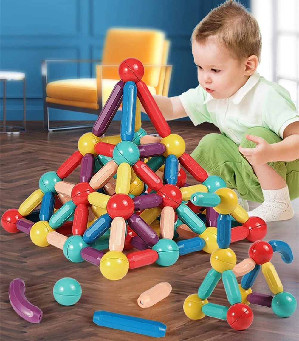 New Special Design DIY 3D Kids STEM Toy Balls And Rods Building Sticks Blocks Set