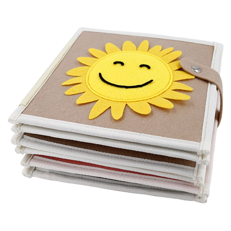 DIY handmade customized activity felt educational toy learning quiet book cover busy page for child baby kids