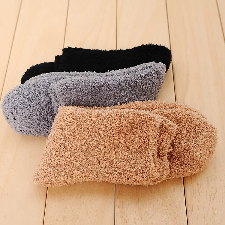 Cozy Cashmere Socks Spring Winter Warm Sleep Bed Socks Floor Home Fluffy Socks Coral velvet Feet Warmer Christmas gift for men