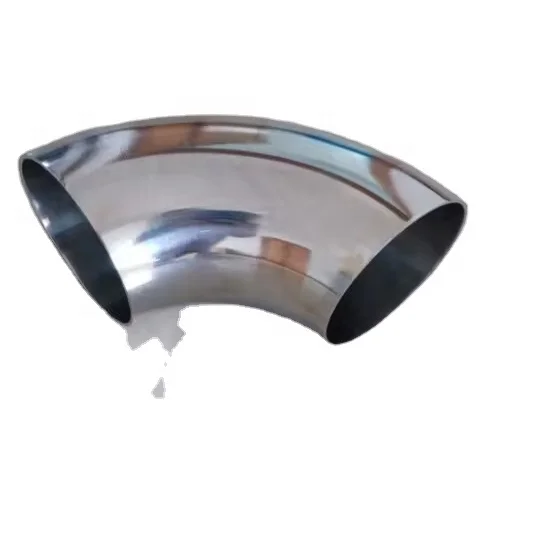 High quality sanitary mirror polished stainless steel pipe fittings  90 80 100 45 degree elbow