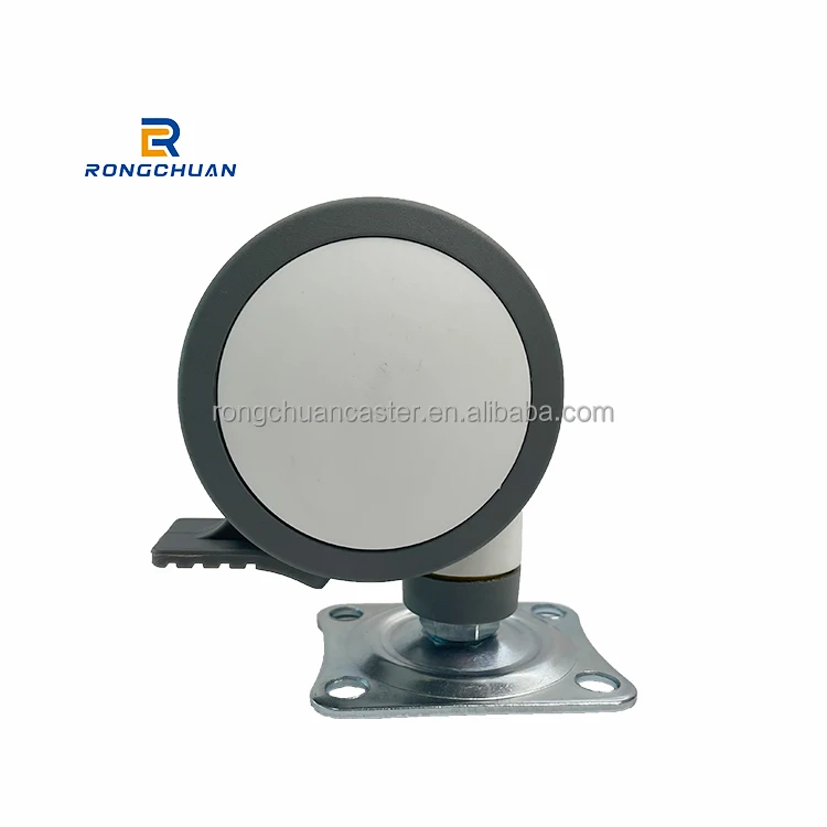 75mm Lockable Medical Swivel Caster with Double TPR Wheel for Pediatric Bed