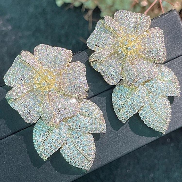 gold perle tailand ohr inhaber labyrinth mode sexi rhodium ohrringe metal handmade flower dangle earring mold