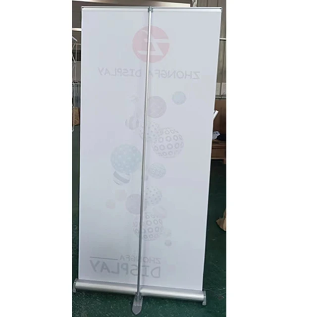 Easy Up And Folding Roll Up Horizontal Banner Stand Cheap Standard Size Of Roll Up Banner from factory popup standee wholesale