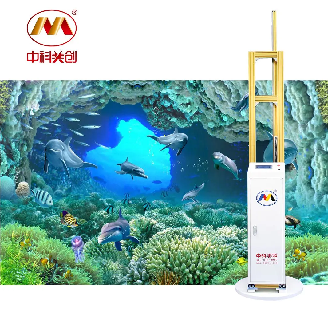 3D Vertical Wall Printer / 3D Background Wall Painting Digital Varnish Inkjet Wall Printing Machine