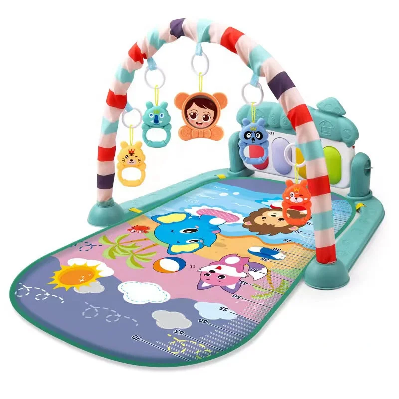 new intellectual development baby mobile musical floor rug customize logo 0-1 years old infant soft play piano fitness mat