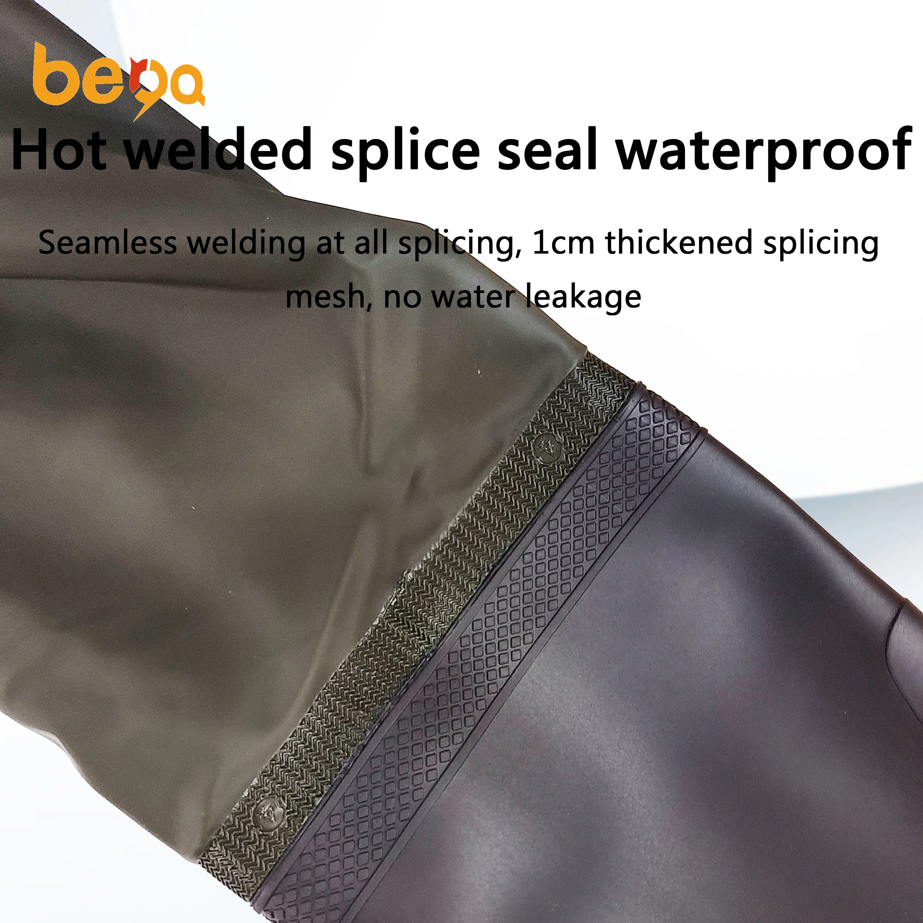 PVC green launching pants fishing pants Fishing spearfish wading wear-resistant non-slip launching pants