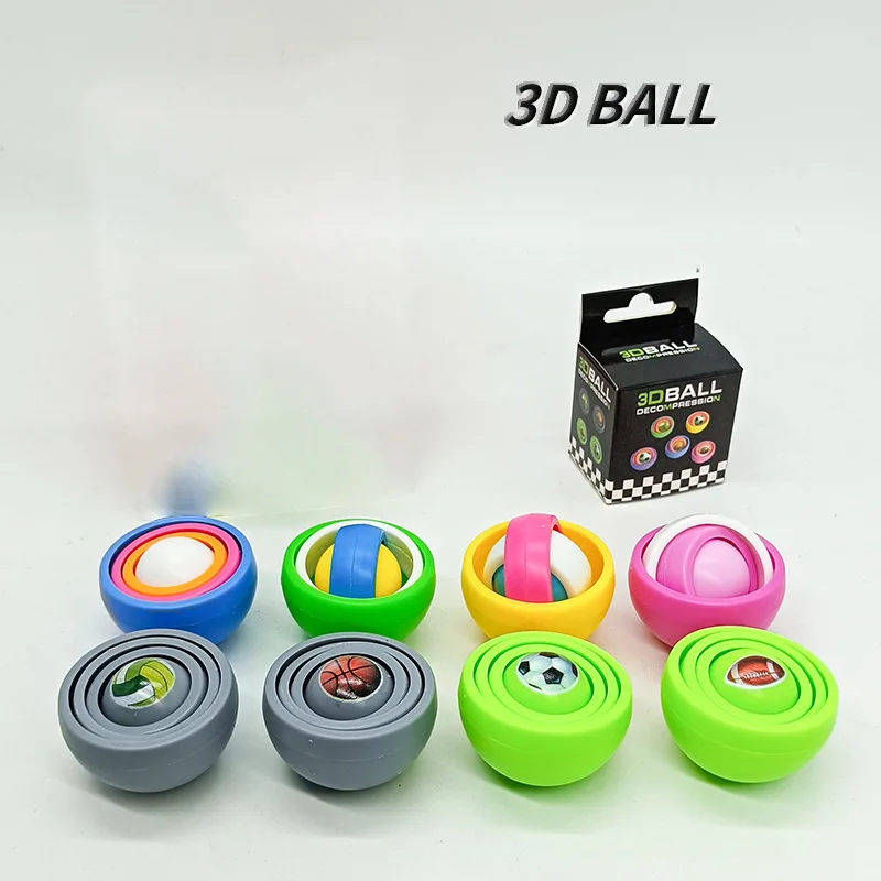 Decompression 3D Ball Weighted Gyroscope Fingertip Fidget Spinner Toys