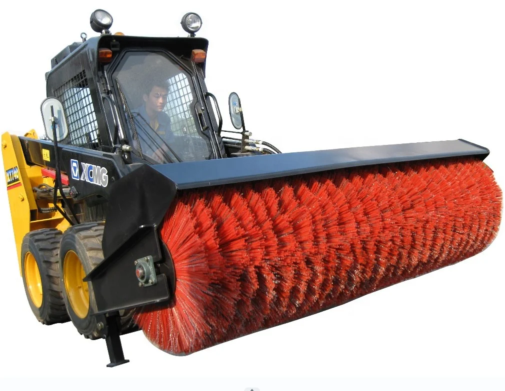 SX series skid steer loader attachments angle broom for snow clean