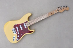 Flyoung Hot Selling Stringed Instruments Cheap Chinese Guitar Yellow Electric Guitar