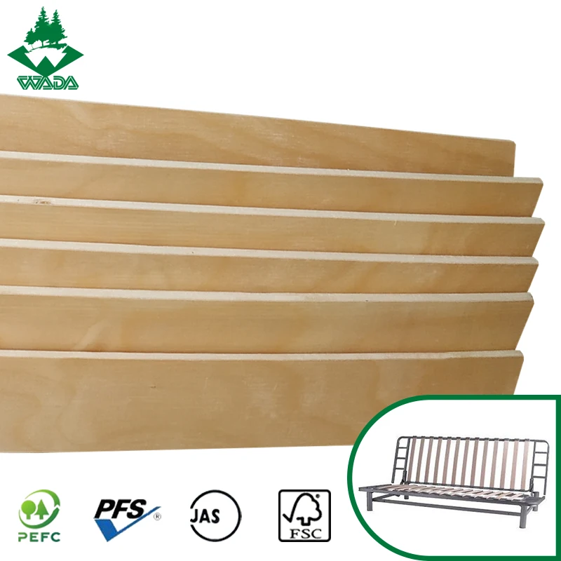 Full poplar /birch LVL bed wood slats with factory directly sales