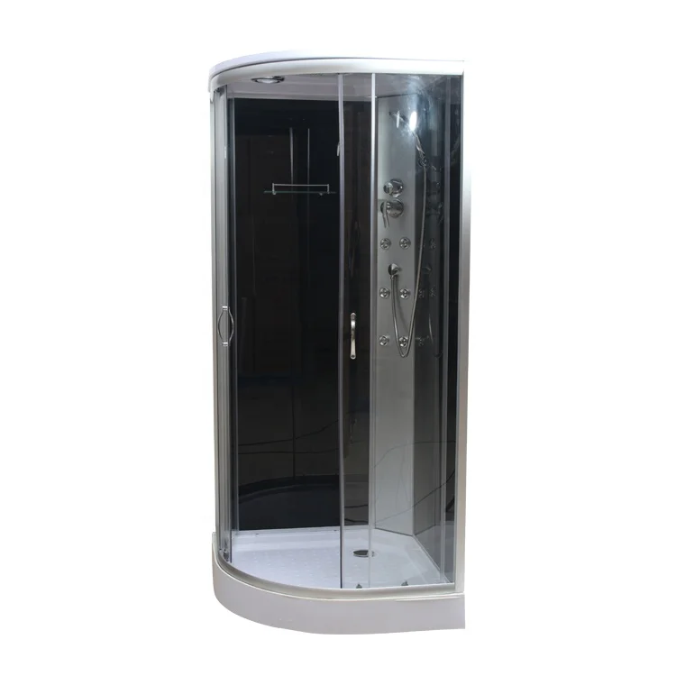 Romanian popular bathroom shower cubicle tempered glass shower cabin for small toilet