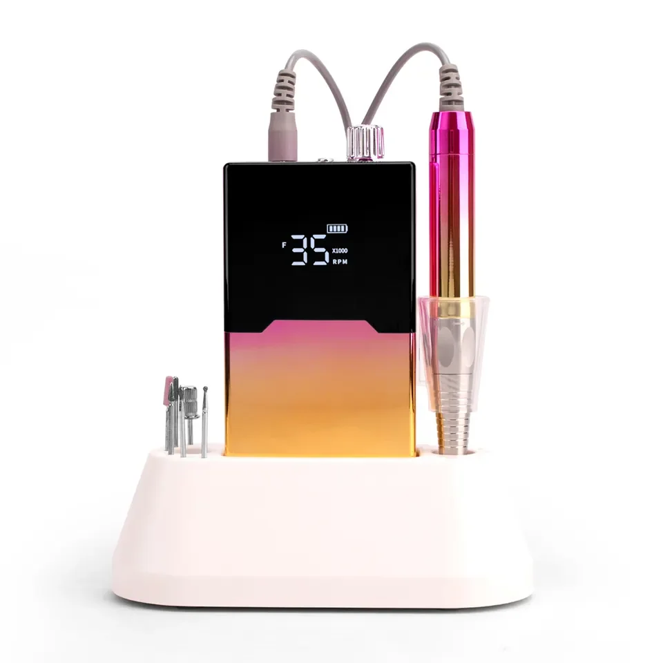 2023 New Tiktok Wholesale Professional Women Tungsten Steel Nail Drill Manicure Carbide Rainbow Drill Bits for Nail Drill