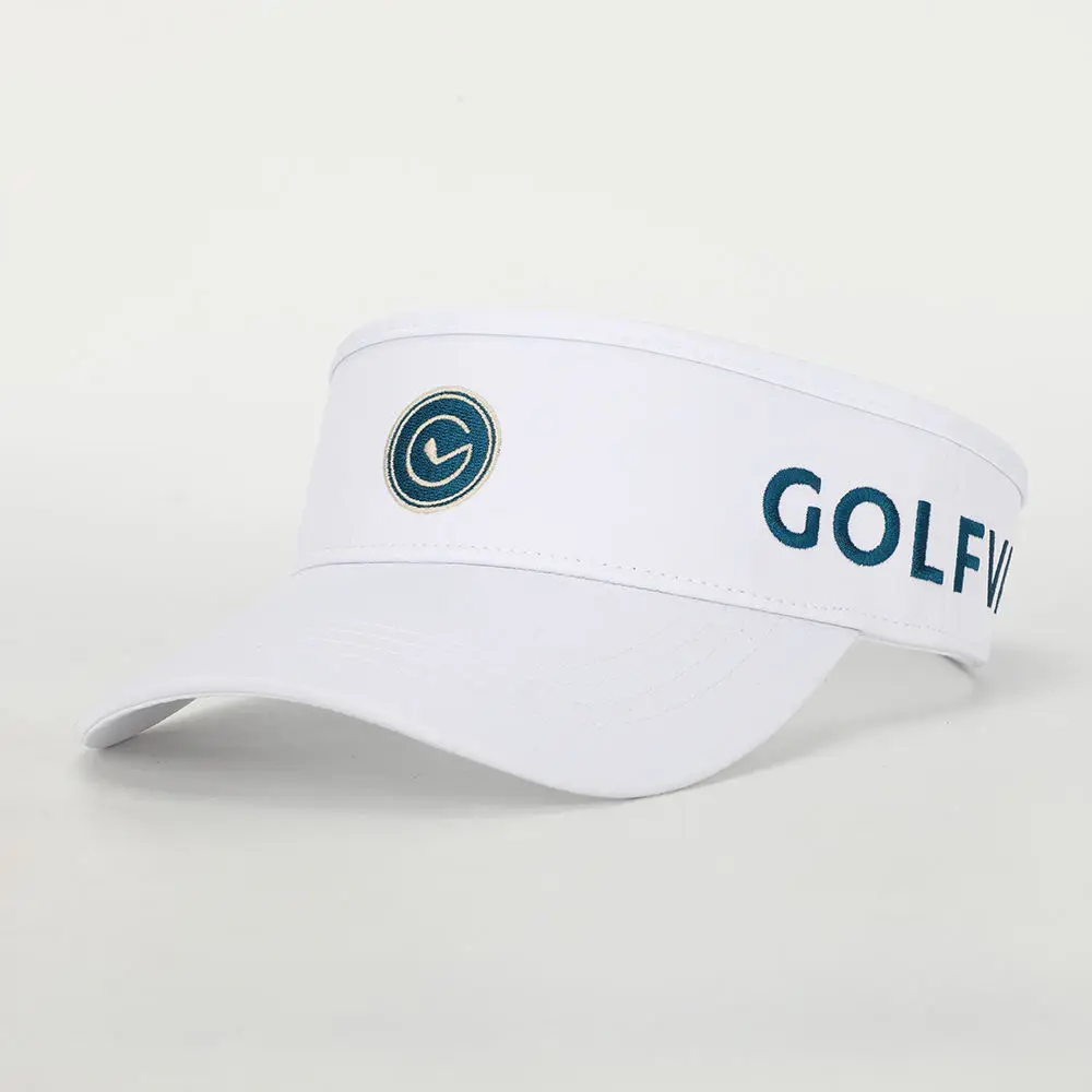 FOCUS Wholesale Custom Logo Visor Hat Summer Sports Cap Adjustable Cotton Golf Visor Hat Unisex Cap Custom Logo for Promotional