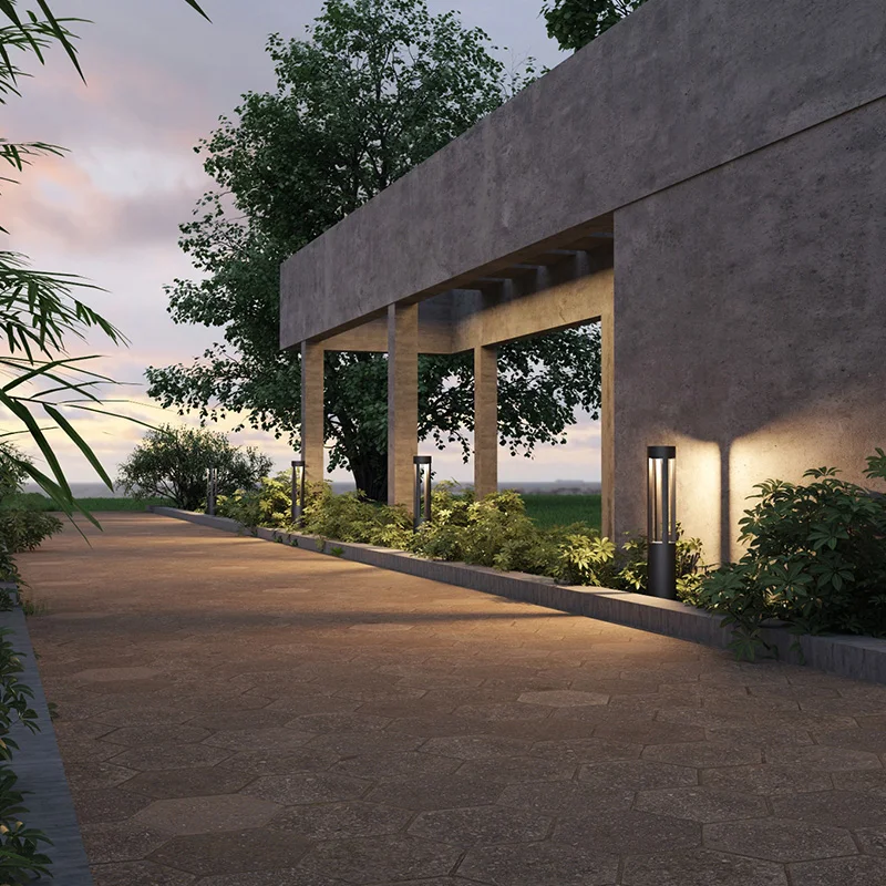 
IP65 Waterproof 7W Die-cast Aluminium Villa Landscape Column Lamp Outdoor LED Garden Lamp 