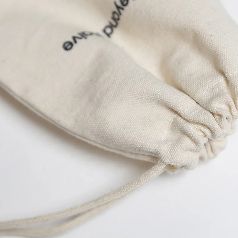 Custom Cotton Drawstring Pouch Bag Organic Cotton Gift Jewelry Packaging Bag Eco-Friendly Storage Gift Bag For Party Favor