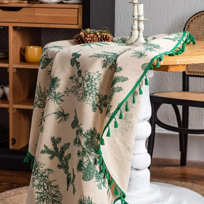 Modern Moroccan Style round Tablecloth Woven Crochet with Tassel Trim Disposable for Home Bar Party Wedding Banquet