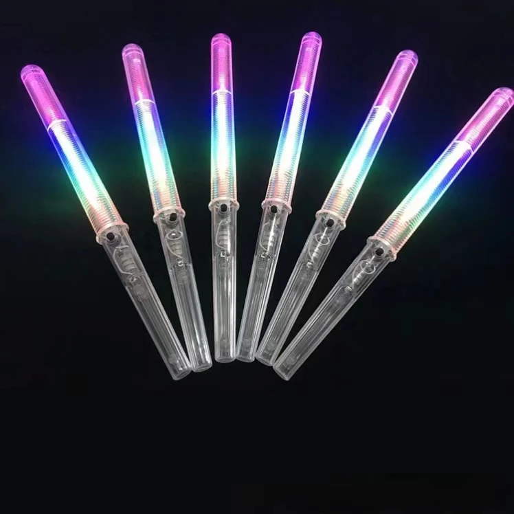 Tube Glow Sticks Cotton Candy Cones Colorful Flashing LED Stick Sugar Marshmallow Sticks