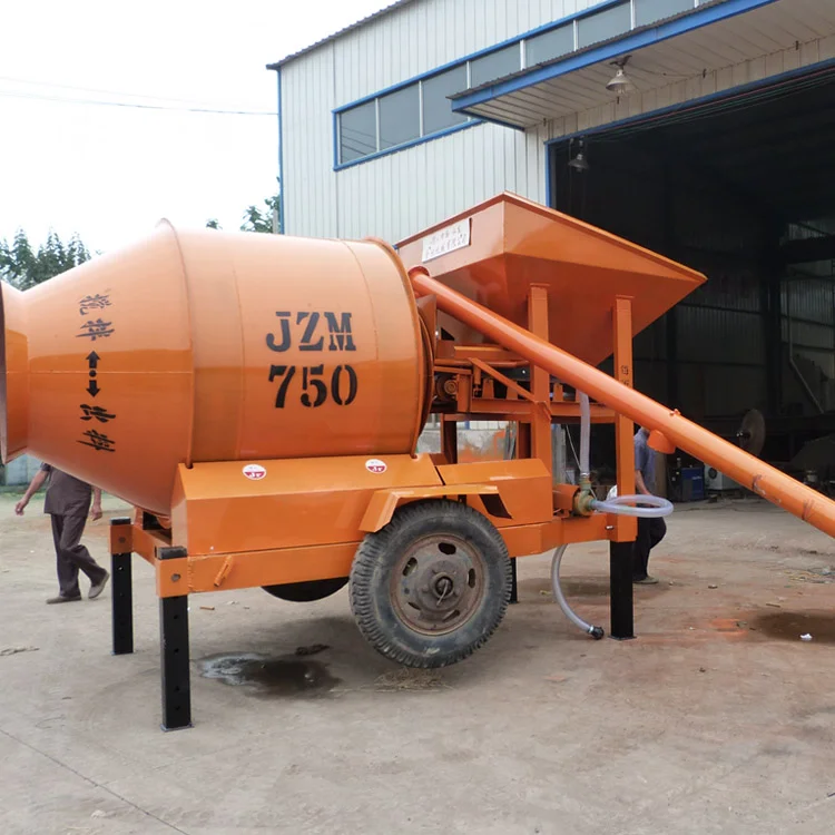 Hot selling jzm750 electrical mobile portable concrete mixer with pump cement mixing machine concrete in olx