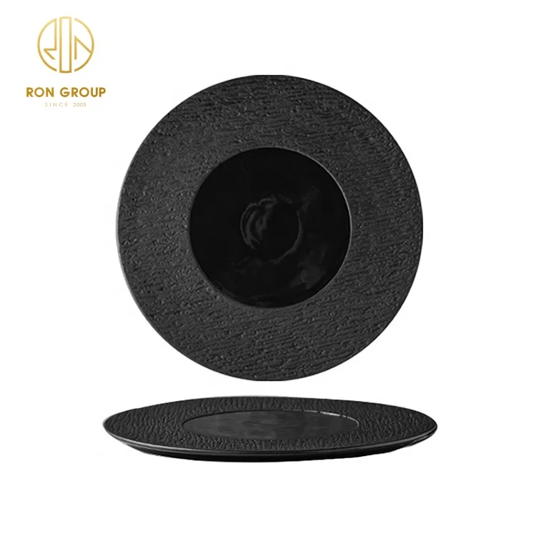 Wholesale simple modern fashion design handmade dinnerware colored multi-purpose porcelain ceramic plate for restaurant
